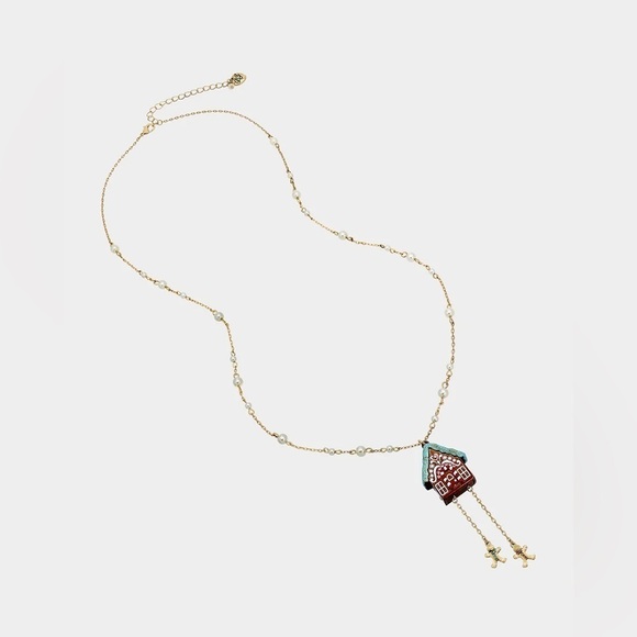 Betsey Johnson Gingerbread Necklace and Earrings Set - Picture 3 of 4